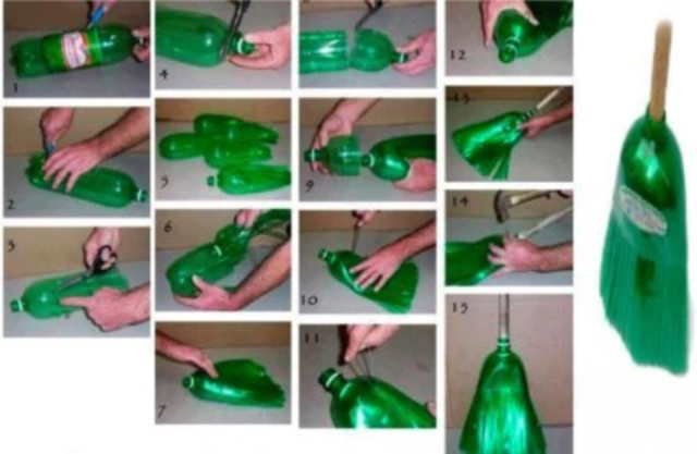 Tại sao phải mua chổi khi bạn hoàn toàn có thể tự làm bằng chai nhựa cũ