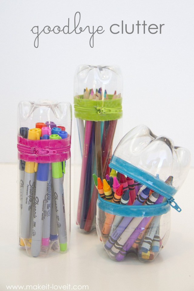 Hộp bút từ chai nhựa tái chế