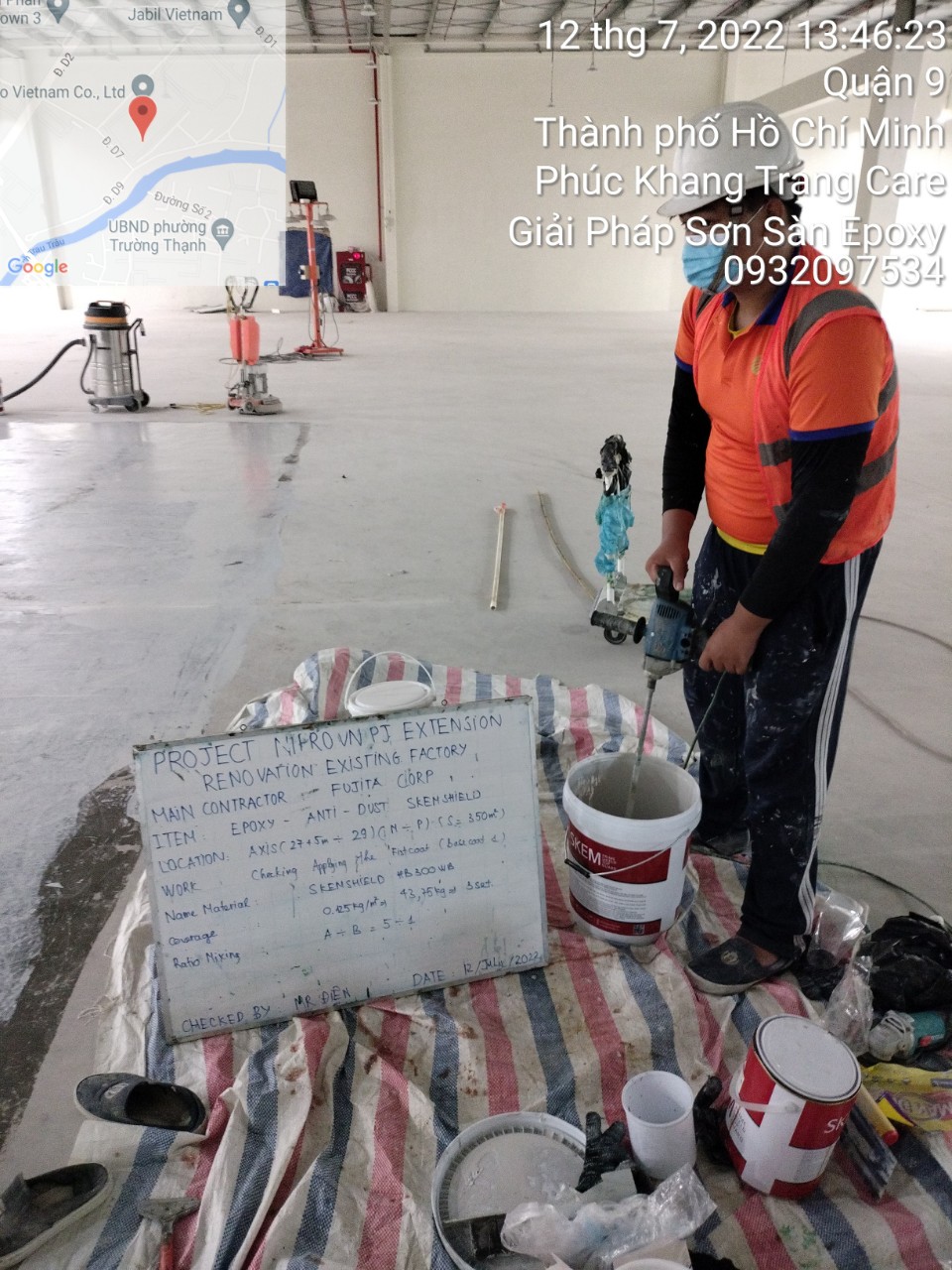 Phúc Khang Trang Care thi công sơn nền Epoxy trọn gói, chuyên nghiệp
